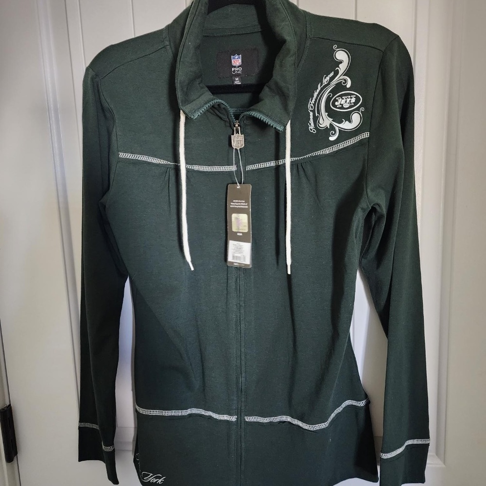 NWT NEW YORK JETS WOMEN'S LONG SLEEVE SHACKET - SIZE MEDIUM